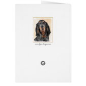 ブラック&タン絵画クーンハウズ – オリジナルドッグアート (裏面)