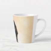 ブラック&タン絵画クーンハウズ – オリジナルドッグアート カフェラテマグ (右)