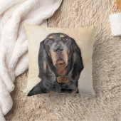 ブラック&タン絵画クーンハウズ – オリジナルドッグアート クッション (ブランケット)