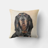 ブラック&タン絵画クーンハウズ – オリジナルドッグアート クッション (裏面)