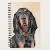 ブラック&タン絵画クーンハウズ – オリジナルドッグアート プランナー手帳 (正面)