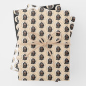 ブラック&タン絵画クーンハウズ – オリジナルドッグアート ラッピングペーパーシート (インサイチュ)