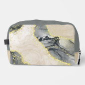 ブラック、タン、および金ゴールドの大理石パターン ドップキット (正面)