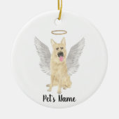 ブラック&タン ジャーマンシェパード 追悼記念 セラミックオーナメント (正面)