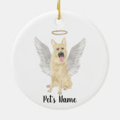 ブラック&タン ジャーマンシェパード 追悼記念 セラミックオーナメント (裏面)