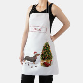 ブラック&タン・ダシュントおもしろい・クリスマス・ドッグ エプロン (インサイチュ)