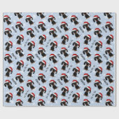 ブラック&タン・ダシュントパーソナライズされたクリスマス ラッピングペーパー (フラット)