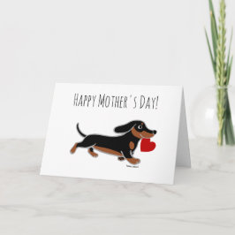 ブラック&タン・ダシュント母の日 カード