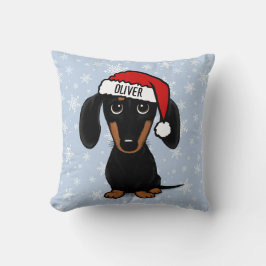 ブラック+タン ダックスフント クリスマス オーダーメイド かわいい犬 クッション