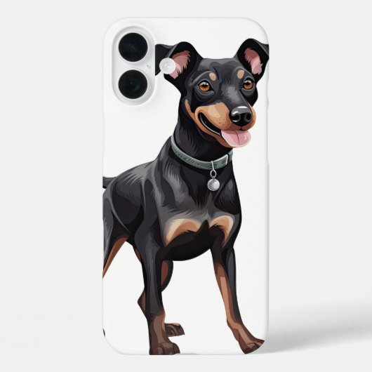 ブラック+タン・マンチェスターテリアの子犬 Case-Mate iPhoneケース (裏面)