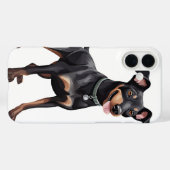 ブラック+タン・マンチェスターテリアの子犬 Case-Mate iPhoneケース (裏面 (横))