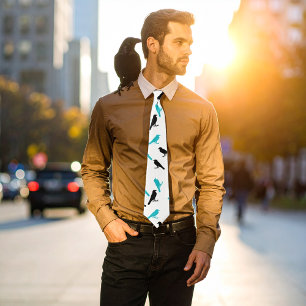 ブラック&ターコイズクロース ネクタイ