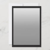 ブラック |ダビッドブラケットズの銀星バー（ユダヤ教の）バル・ミツバー 招待状 (裏面)