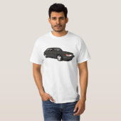 ブラック/ダークグレーSAAB 900ターボ16エアロクーペ Tシャツ (正面フル)