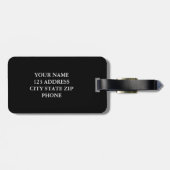 ブラック・チャルクボード夫妻は旅行の荷物タグを持つ ラゲッジタグ (裏面横)