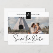 ブラック・チープ・カスタム写真インスタント・婚約したカップル (正面/裏面)