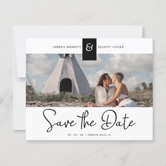 ブラック・チープ・カスタム写真インスタント・婚約したカップル (正面)