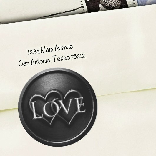 ブラック ツー ハーツ インタークタイン ウェディング ラウンドシール