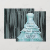 ブラック ティール ブルー キンセアニエラ インビテーション (正面/裏面)