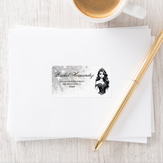 ブラック&ティール（緑がかった色）キンセアニラガール ラベル (インサイチュ)