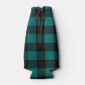 ブラック&ティール(緑がかった色)バッファローチェックモノグラム ボトルクーラー (裏面)