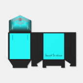 ブラック&ティール（緑がかった色）ブルースウィート16バースデーパーティー フェイバーボックス (折り畳みなし)