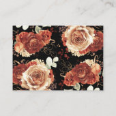 ブラック&テラコッタフローラ結婚ズのウェブサイト 名刺 (裏面)