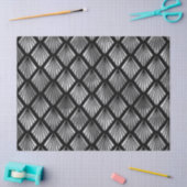 ブラック・デコパージュのシルバーアールデコ・ファン 薄葉紙 (クラフト)