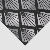 ブラック・デコパージュのシルバーアールデコ・ファン 薄葉紙 (詳細)