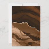 ブラック＆デザートゴールド　結婚式のSave the Date 招待状 (裏面)