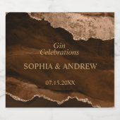 ブラック&デザート金ゴールド結婚の酒類ボトルラベル リキュールボトルラベル (シングルラベル)