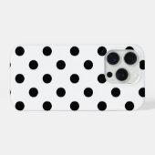 ブラック ドット iPhone 15 Pro カー iPhoneケース (裏面横)