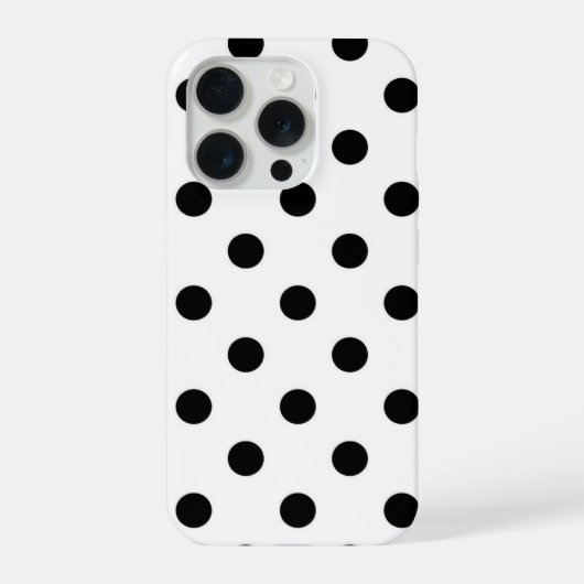 ブラック ドット iPhone 15 Pro カー iPhoneケース (裏面)