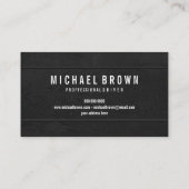 ブラック・ドライバー・ミニマルはっきりしたリスト 名刺 (裏面)