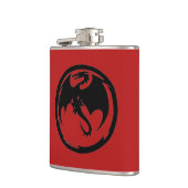 ブラック・ドラゴン・レッド・フ包まれたラスコ フラスク (左)