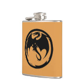 ブラック・ドラゴン・金ゴールド・フェイクデアスキン・フラスコ フラスク (左)