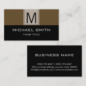 ブラック&ドンキーブラウンプロフェッショナルモノグラム 名刺 (正面/裏面)