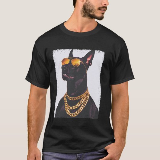 ブラック・ドーベルマン Tシャツ (正面)