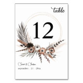 ブラック&ナチュラルフローラボホ結婚ズ テーブルナンバー (正面)