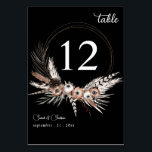 ブラック&ナチュラルフローラボホ結婚ズ – ブラック テーブルナンバー<br><div class="desc">ブラック&ナチュラ結婚ルフローラボホ – ブラックのテーブル番号カー結婚ドを使用してパーティーテーブルをドレスアップ。</div>