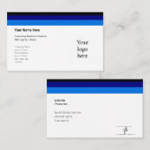 ブラック、ネイビー、ラグーンブルーロゴオセアニア 名刺 (正面/裏面)