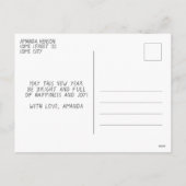 ブラック・ハッピーニューイヤー2023年台本スター・パターン シーズンポストカード (裏面)