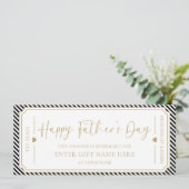 ブラック・ハッピーファーザー・デイ・ギフト券カード 招待状 (スタンド正面)