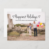 ブラック・ハッピーホリデー写真はがき シーズンポストカード (正面/裏面)