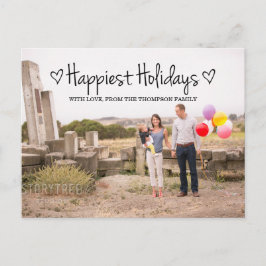 ブラック・ハッピーホリデー写真はがき シーズンポストカード