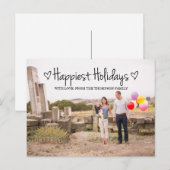 ブラック・ハッピーホリデー写真はがき シーズンポストカード (正面/裏面)