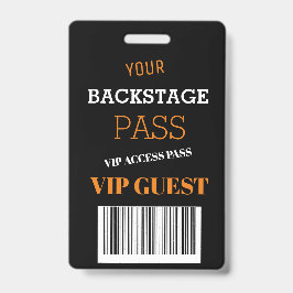 ブラック バックステージ ミュージック フェスティバル アクセス パス VIP バッジ