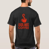 ブラック・バッドランズ・コーヒーTシャツ Tシャツ (裏面)