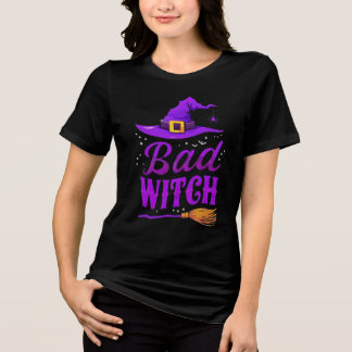 ブラック・バッド・ウィッチ・クルーネック｜面白い魔法使いのTシャツ トライブレンドＴシャツ