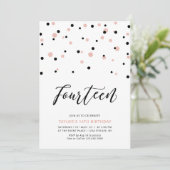 ブラック&バラ金ゴールドガール14th10代のバースデーパーティー 招待状 (スタンド正面)